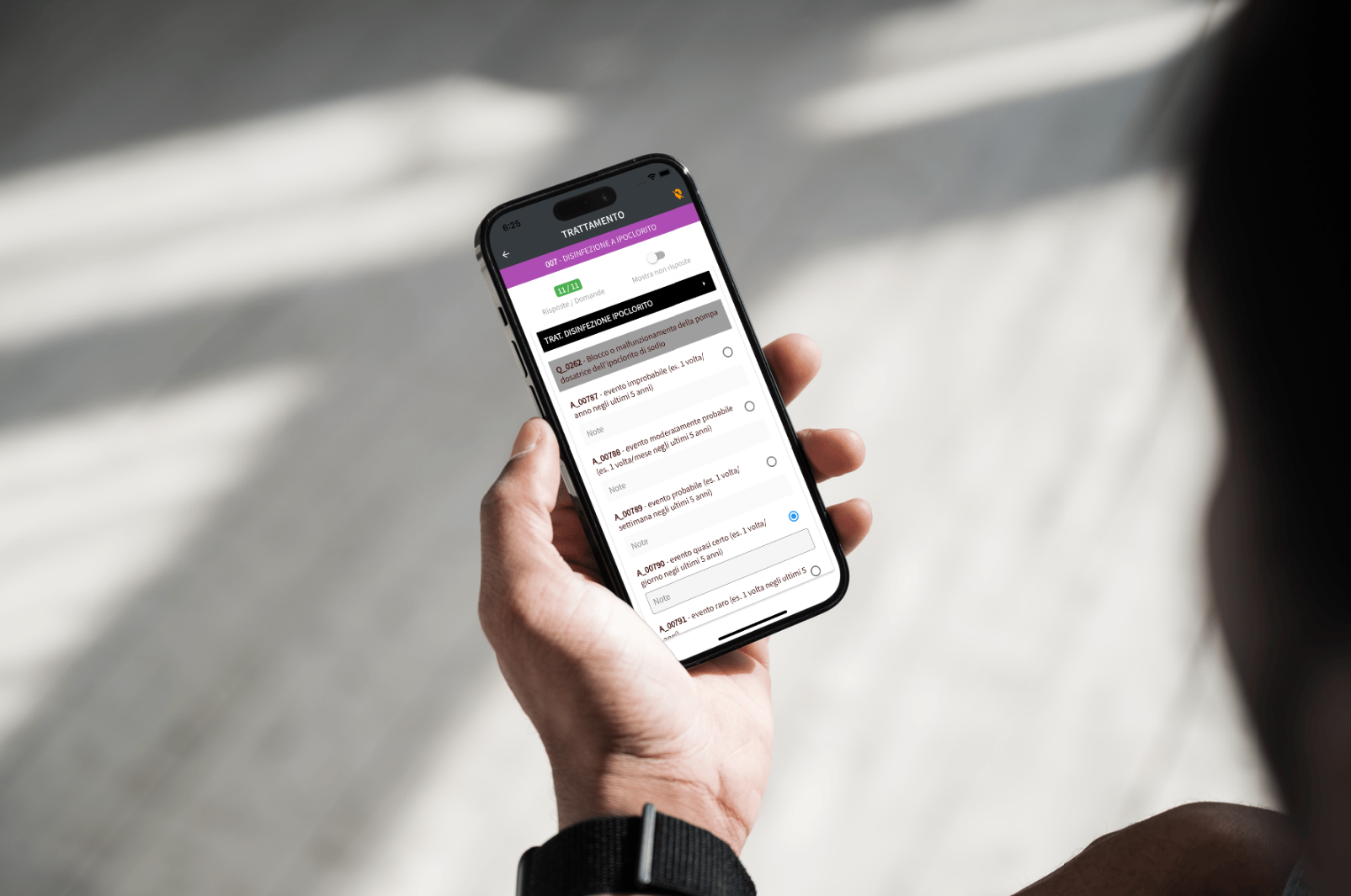 App mobile AQURA Legionella